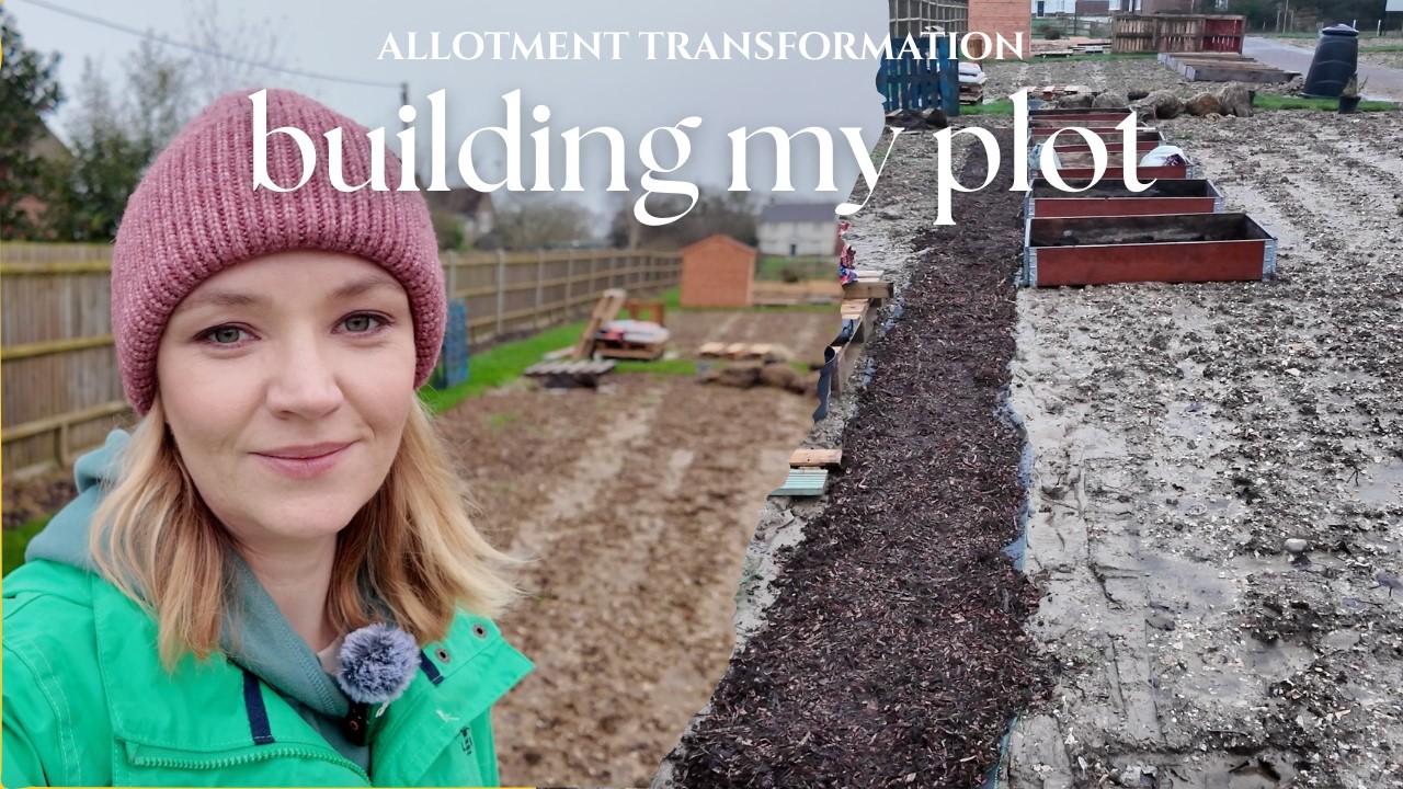 Allotment Plot Transformation | Building A Woodchip Path & Reusing Old Raised Beds 🌿