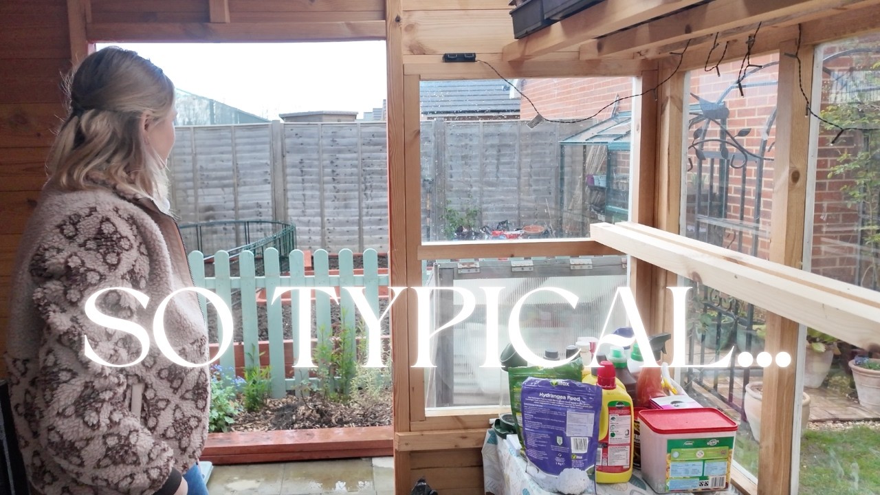 A Cosy English Spring Gardening Day | Sun, Rain & Hail